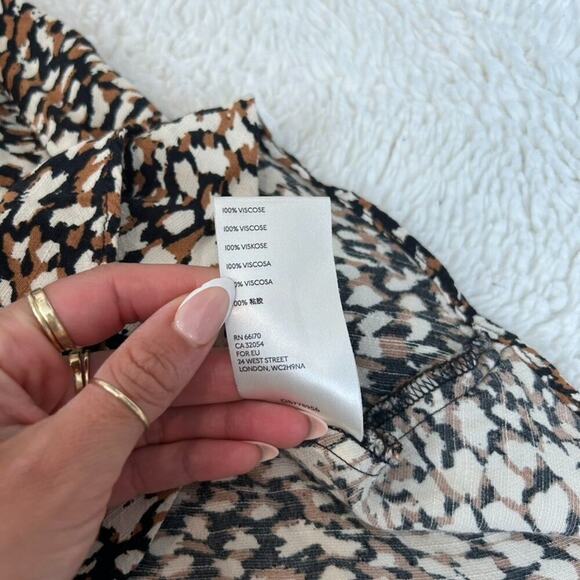 Free People Women's French Quarter Mini Wrap Dress‎ Size M Brown Summer Feminine - Picture 6 of 6